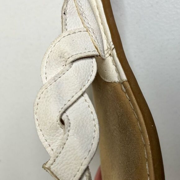 BOC Born Concepts White Faux Leather Thong Sandals Flip Flops Slides Women 9 - Picture 9 of 13